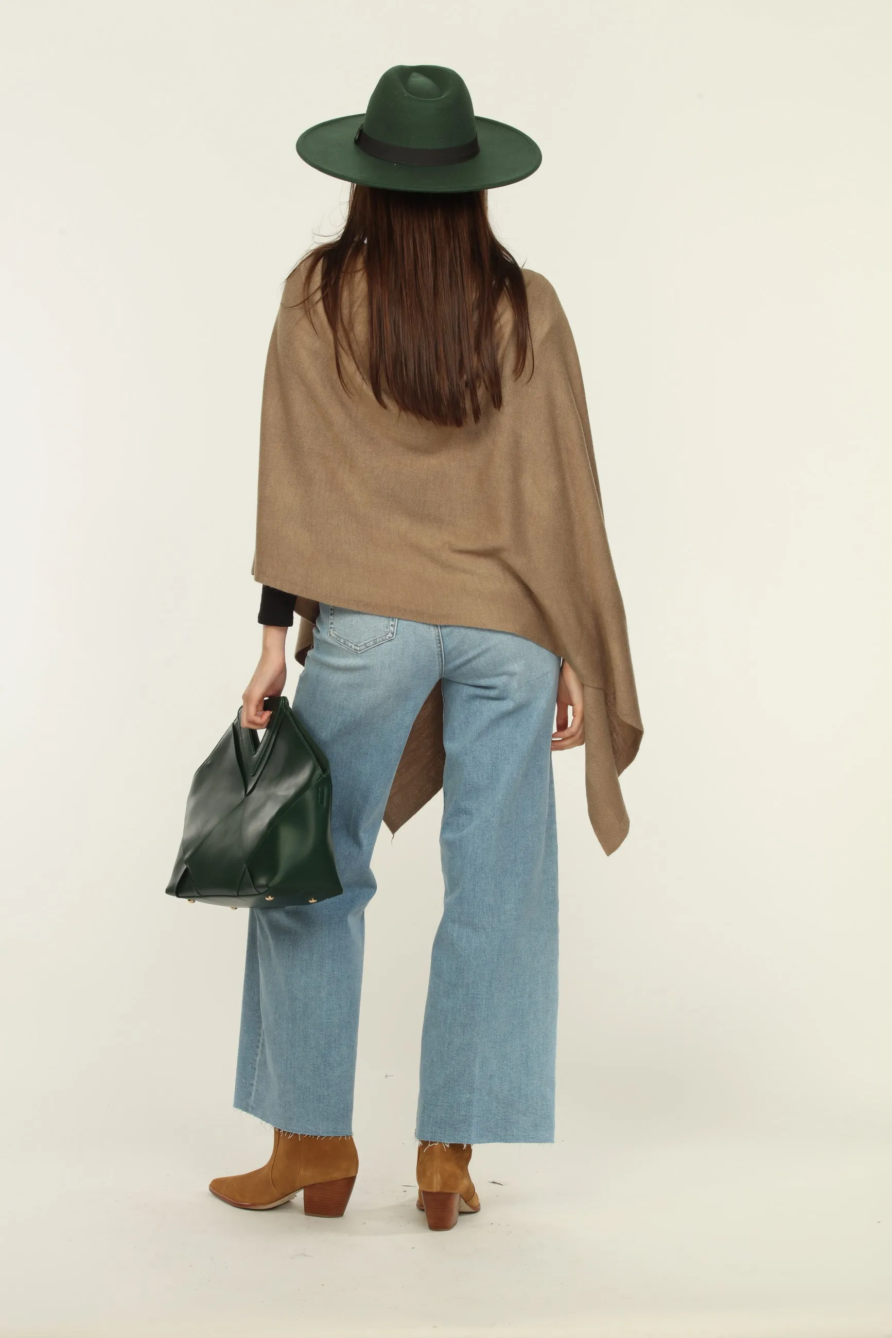 Tan Throw-On Poncho-BEST SELLER sold by Veronica M product image thumbnail 2