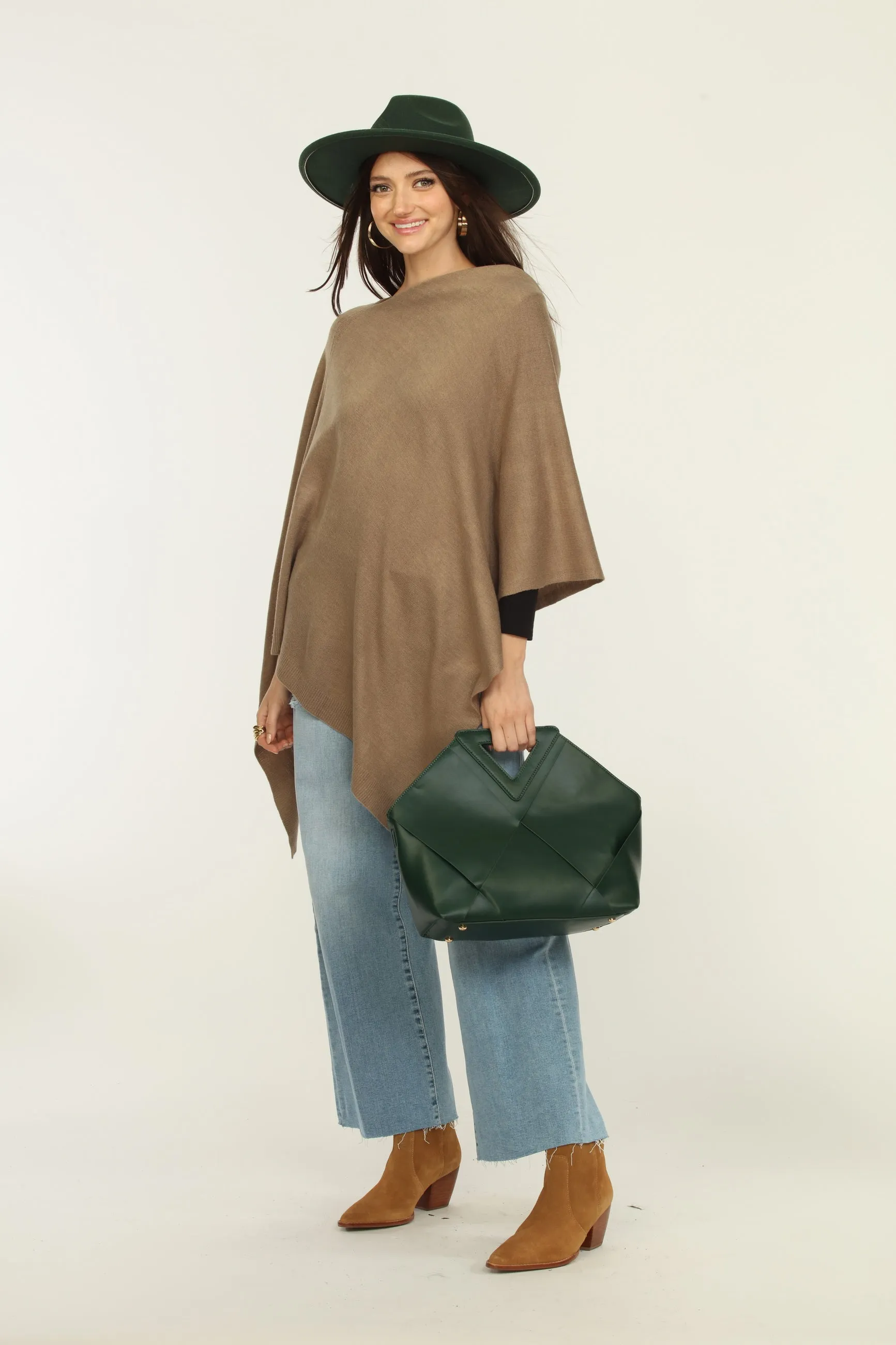 Tan Throw-On Poncho-BEST SELLER sold by Veronica M product image thumbnail 5