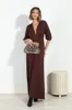 Dark Chocolate Puff Sleeve Maxi Dress-FINAL SALE sold by Veronica M