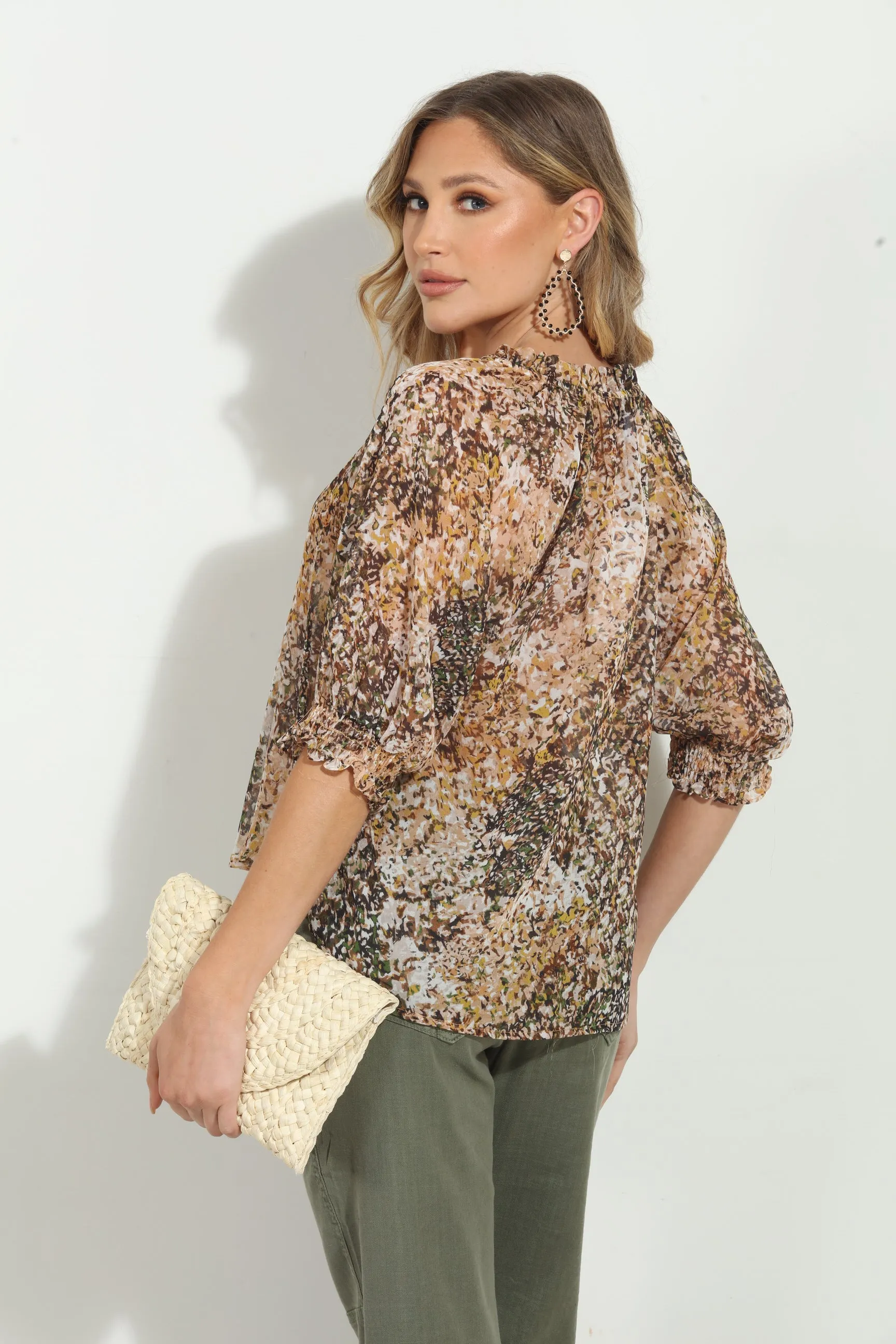 Karisa Split Neck Blouse-FINAL SALE sold by Veronica M product image thumbnail 2