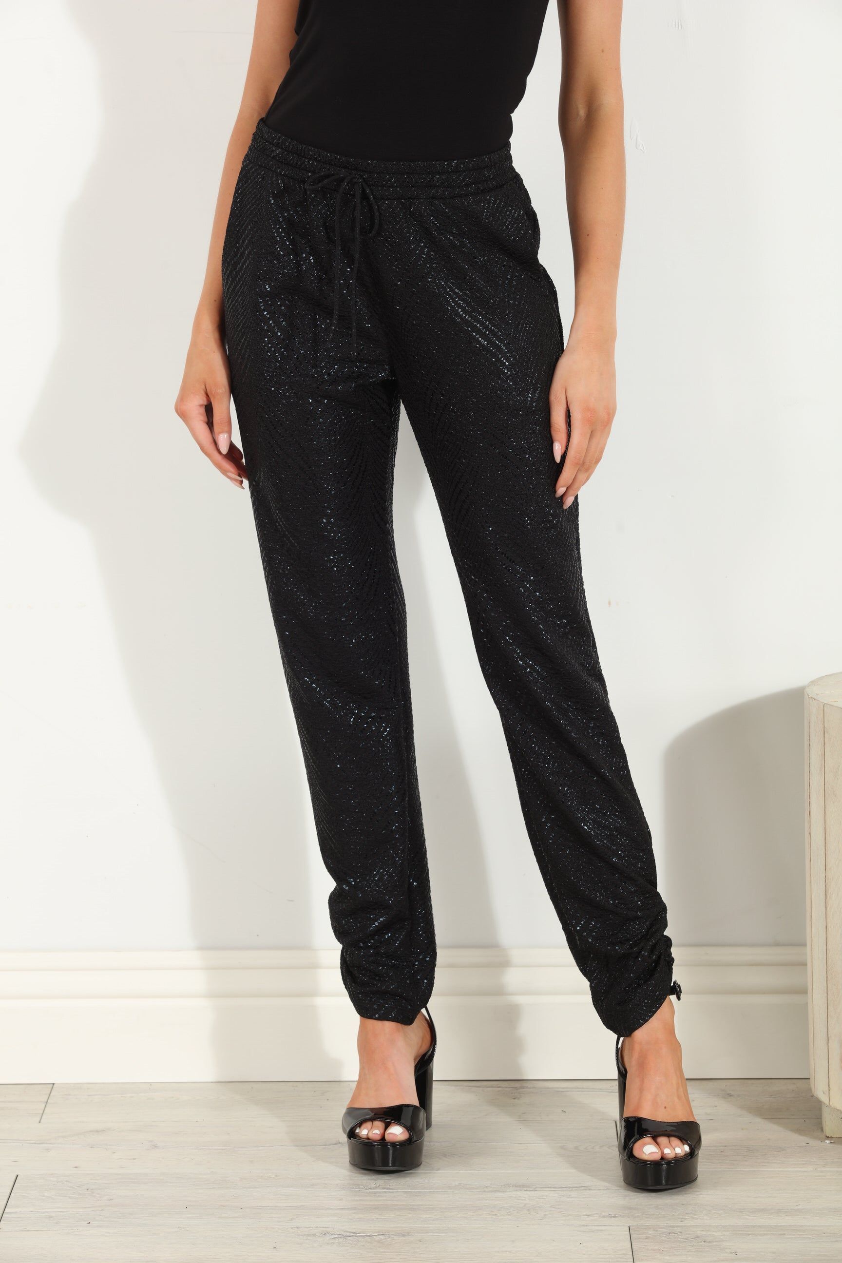 Kiara Foil Stretch Joggers sold by Veronica M product image thumbnail 2