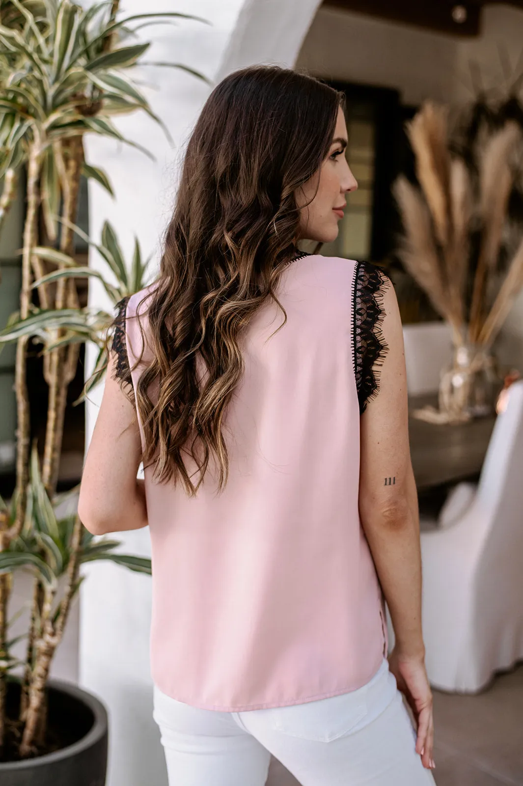 Light Pink Sleeveless Lace Top-FINAL SALE sold by Veronica M product image thumbnail 2