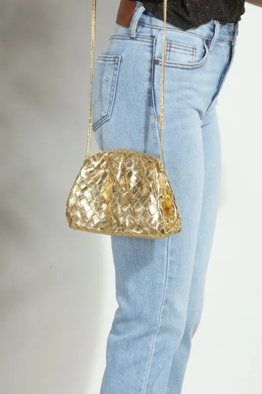 Mini Lolita Gold Metallic Purse sold by Veronica M