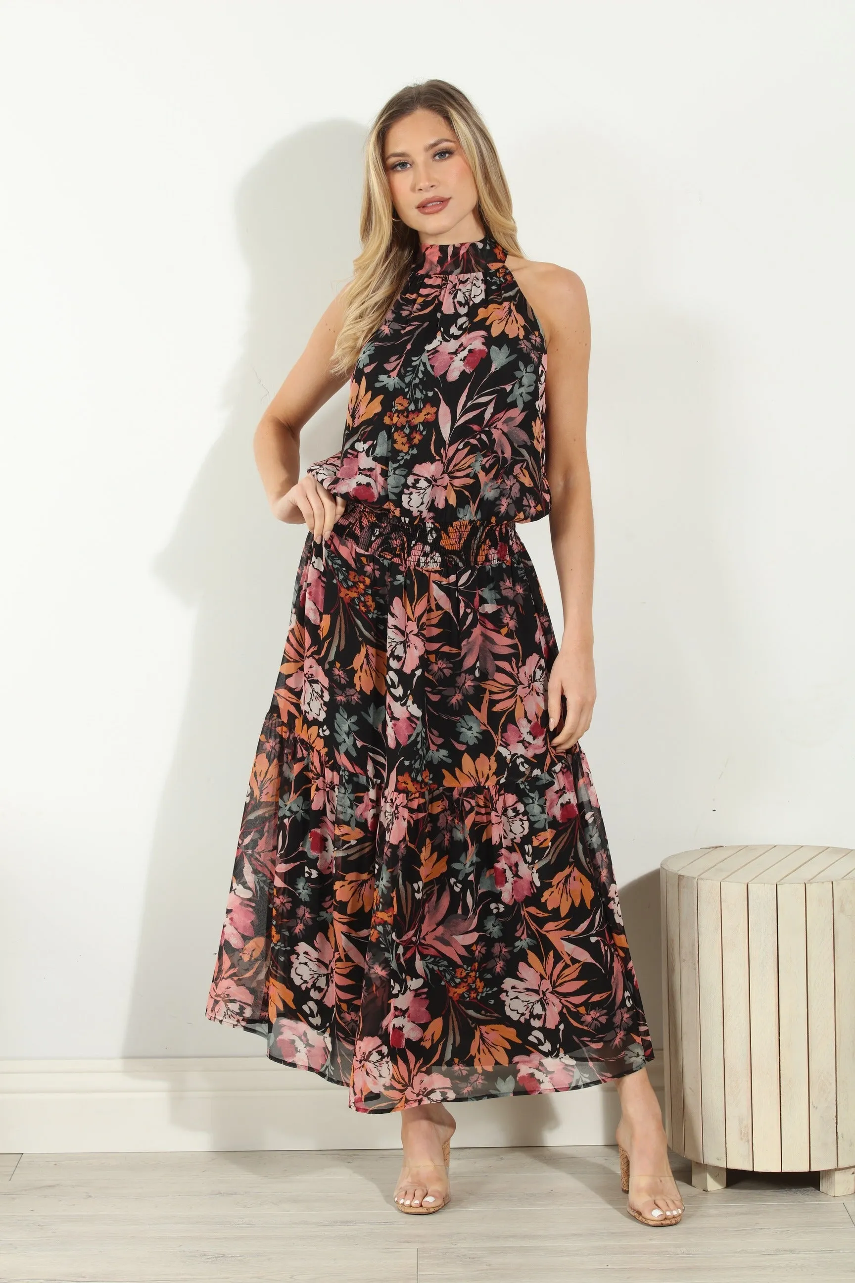 Alexia Chiffon Halter Maxi-FINAL SALE sold by Veronica M