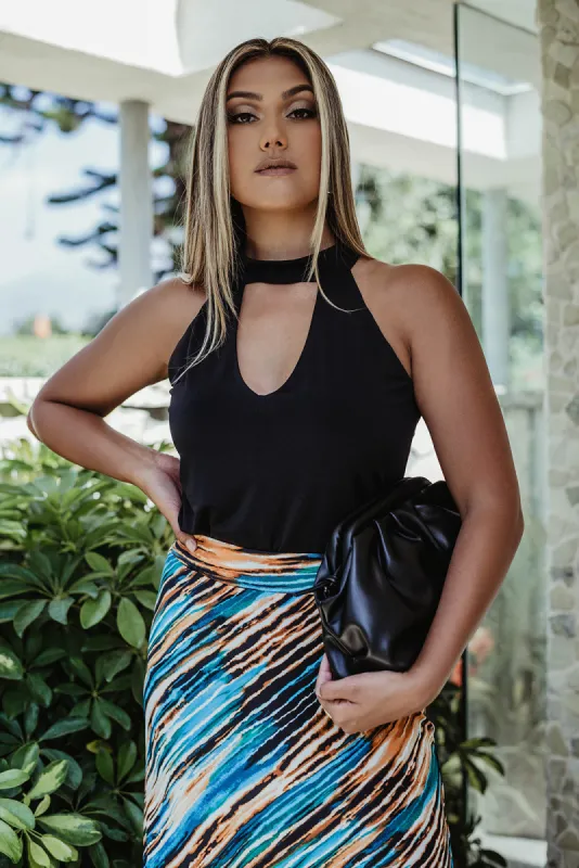 Black Stretch Cut Out Top-BEST SELLER sold by Veronica M
