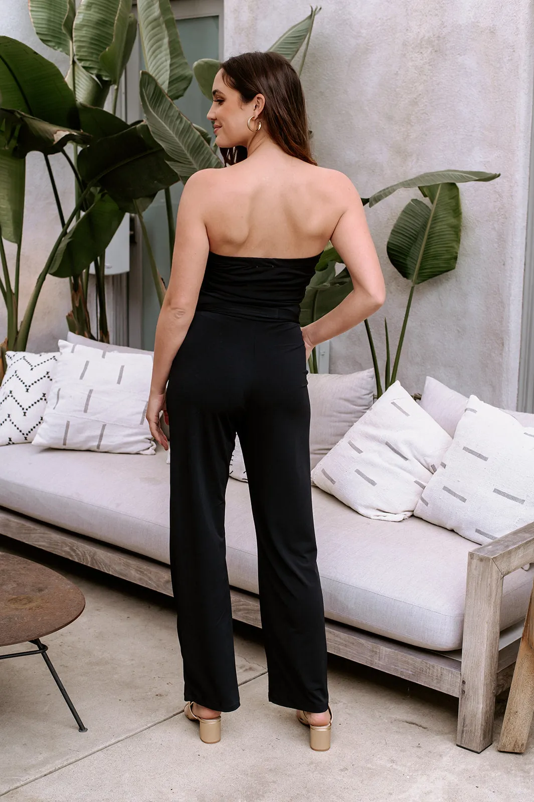 Black Stretch Shirred Tube Jumpsuit-BEST SELLER sold by Veronica M product image thumbnail 2