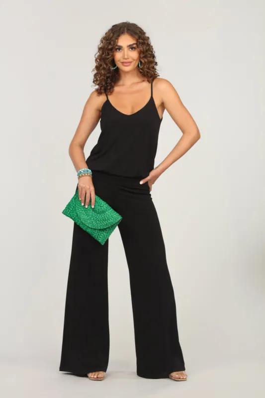 Black Drop Waist Jumpsuit-BEST SELLER sold by Veronica M
