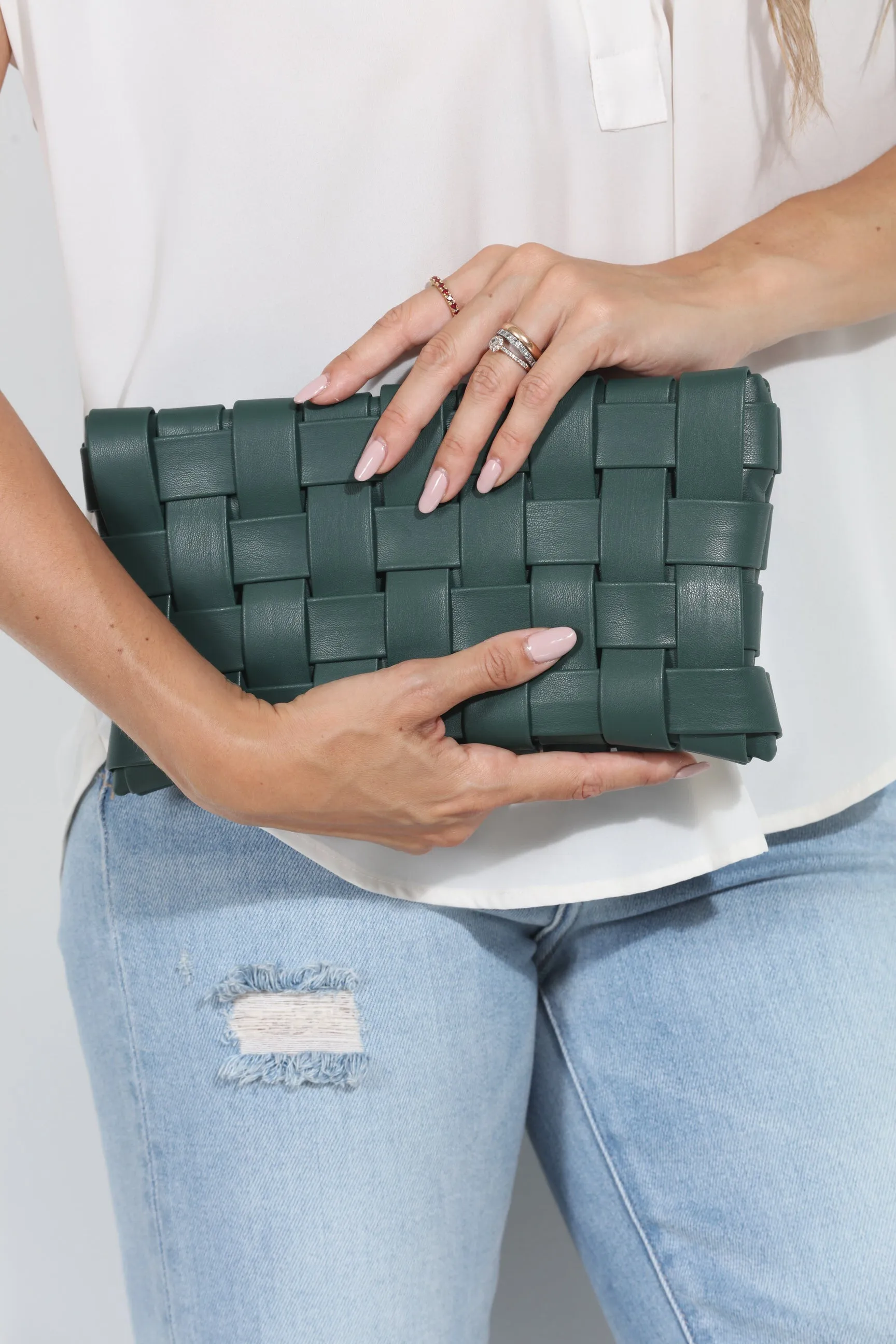 Forest Green Woven Clutch sold by Veronica M product image thumbnail 2