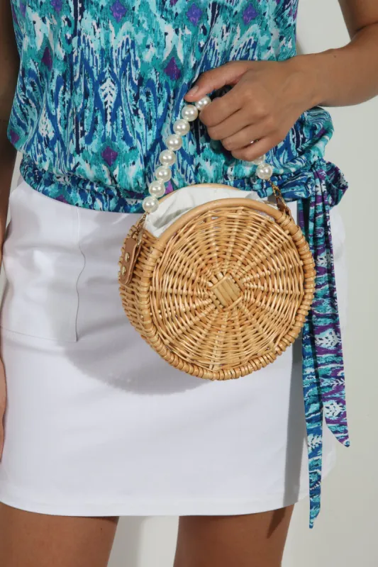 Basket Purse with Pearl Handle - FINAL SALE sold by Veronica M