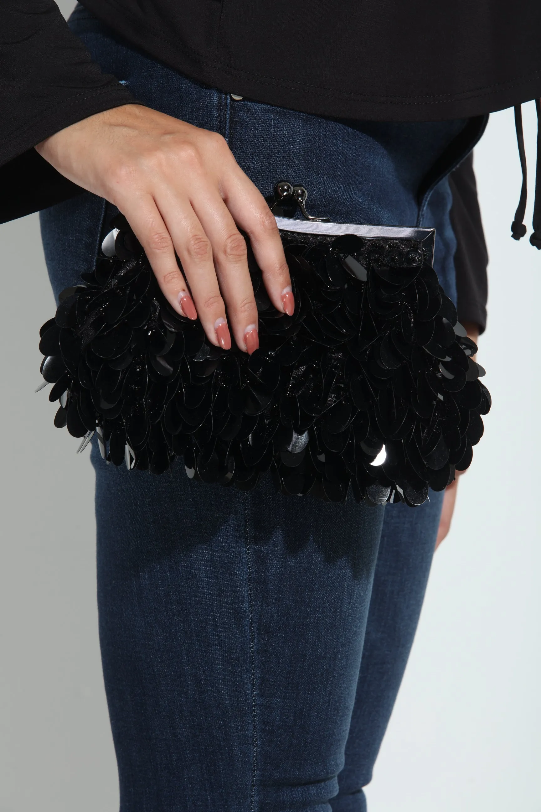 Black Sequin Party Clutch-FINAL SALE sold by Veronica M