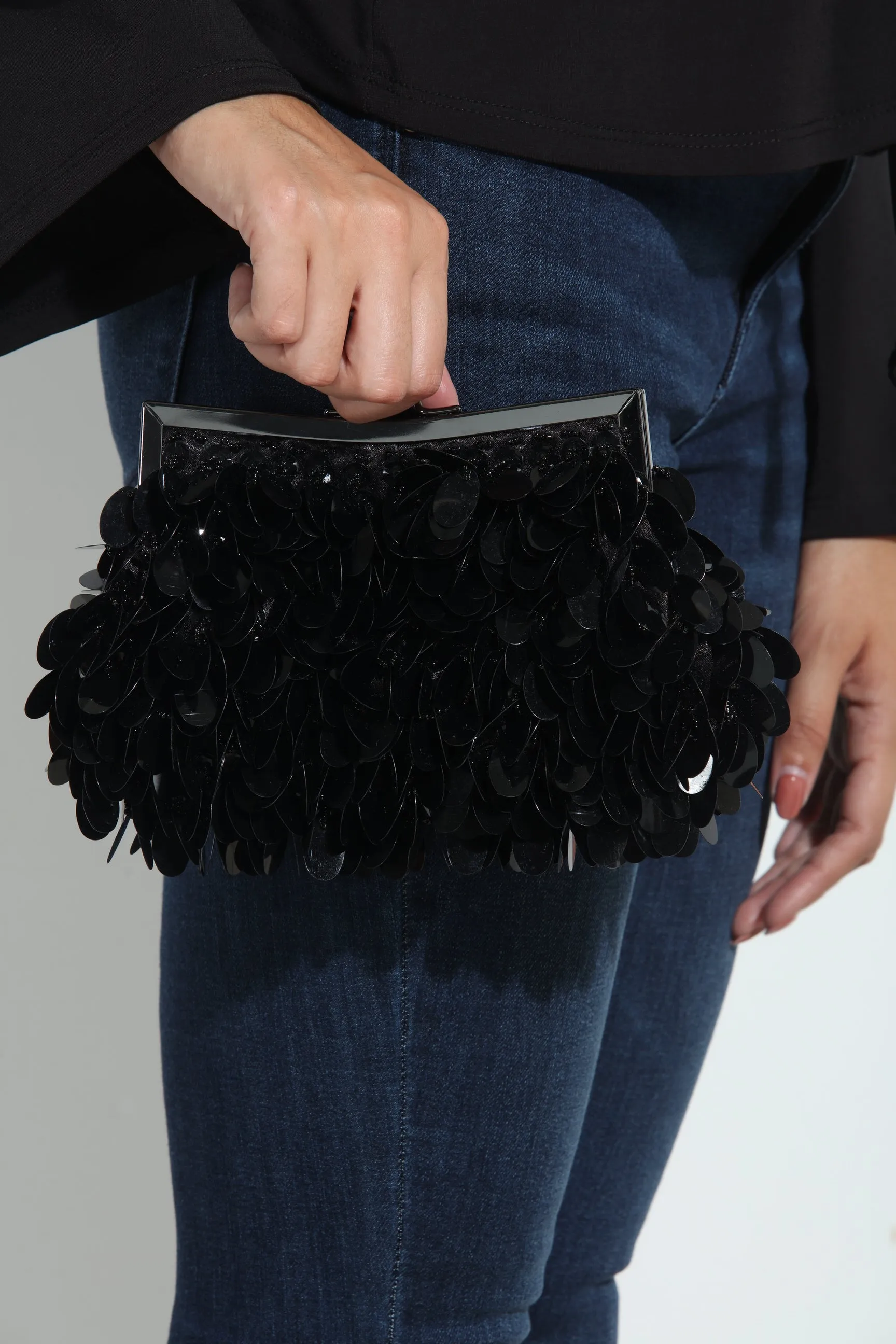Black Sequin Party Clutch-FINAL SALE sold by Veronica M product image thumbnail 2
