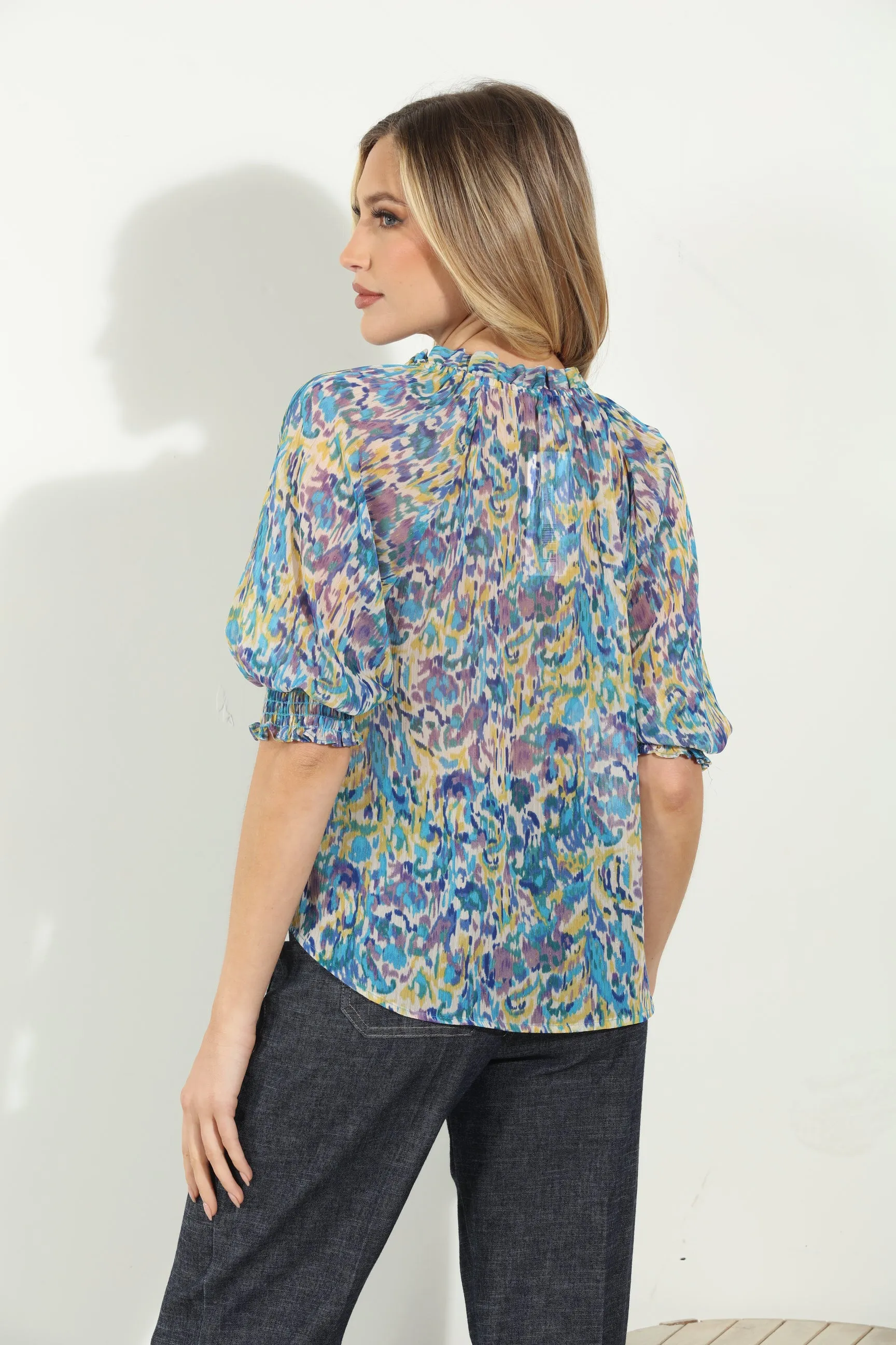 Rainey Split Neck Blouse-FINAL SALE sold by Veronica M product image thumbnail 2