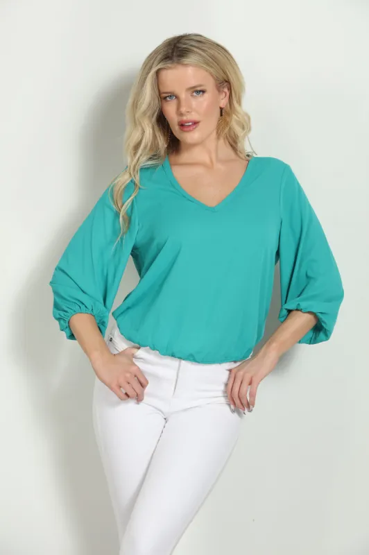 Jade V-Neck Blouse-FINAL SALE sold by Veronica M