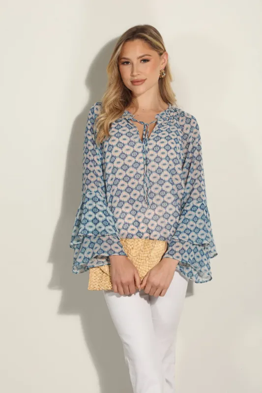 Xandra Flare Boho Sleeve Blouse-FINAL SALE sold by Veronica M