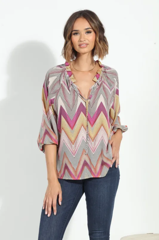 Luxe Split-Neck Blouse-FINAL SALE sold by Veronica M
