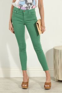 TRCTR Grass Green High Rise Cropped Skinny Jeans-FINAL SALE sold by Veronica M