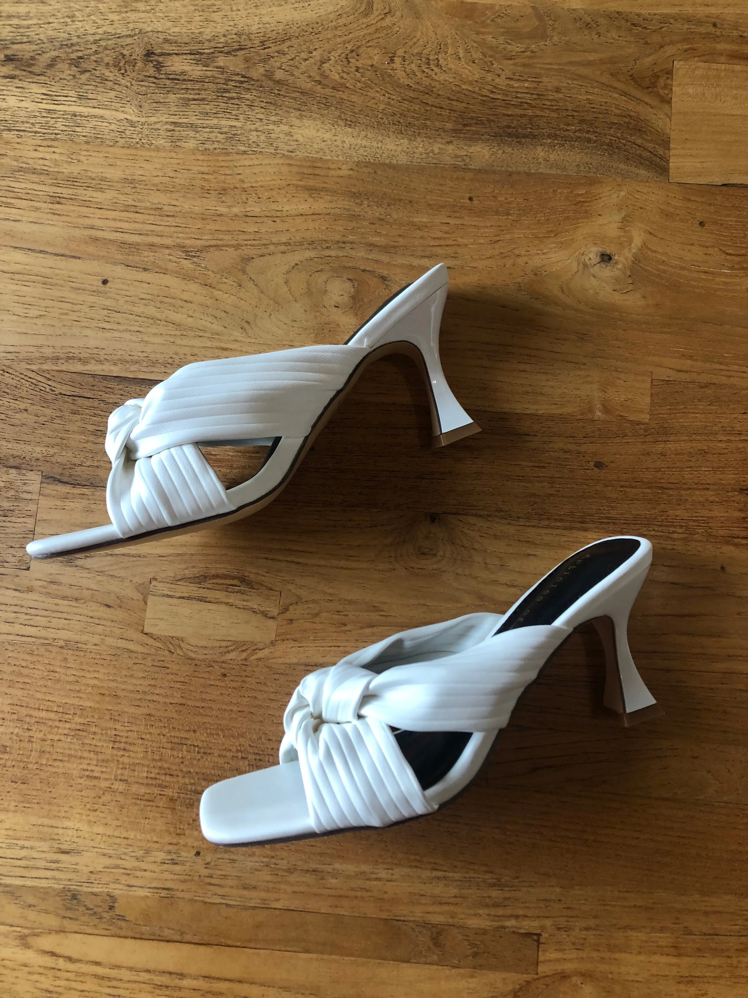 Milano Slip on White Kitten Heels sold by Veronica M product image thumbnail 4