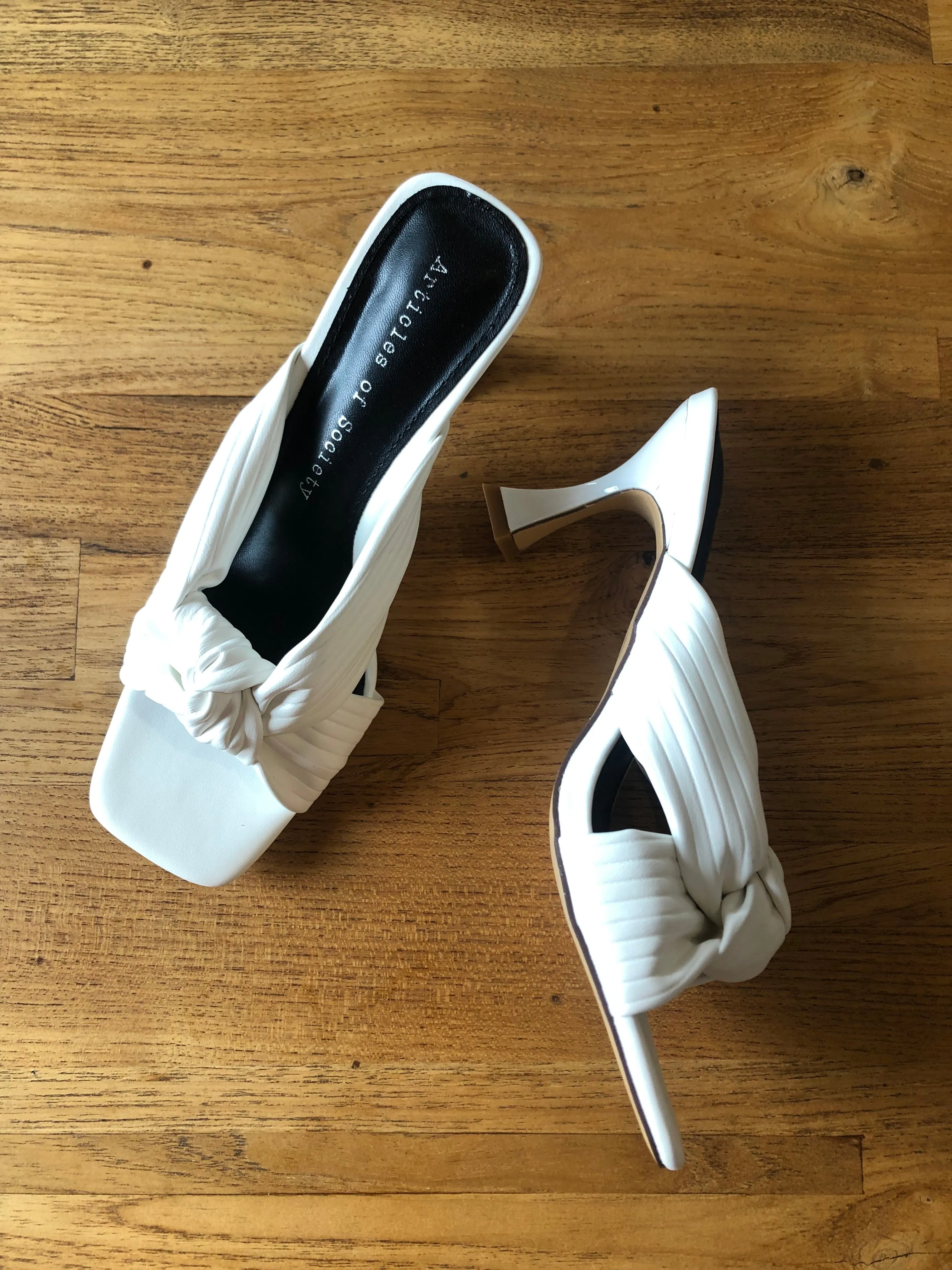 Milano Slip on White Kitten Heels sold by Veronica M product image thumbnail 2