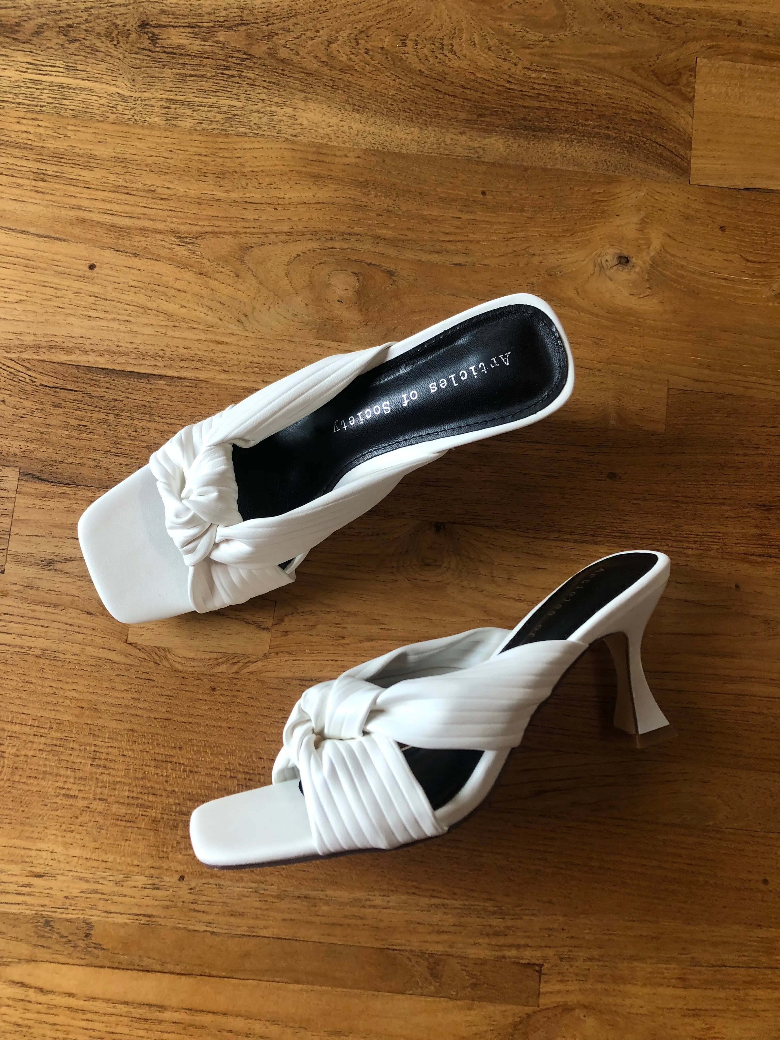 Milano Slip on White Kitten Heels sold by Veronica M product image thumbnail 5