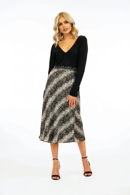 Stella Snake Bias Midi Skirt - FINAL SALE sold by Veronica M