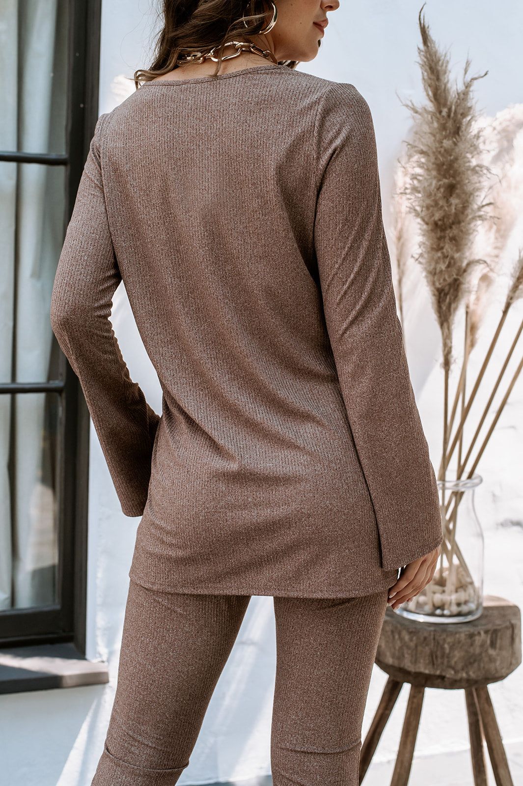 Mocha Ribbed Tunic- FINAL SALE sold by Veronica M product image thumbnail 2