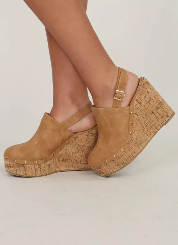 Tan Suede Wedges sold by Veronica M