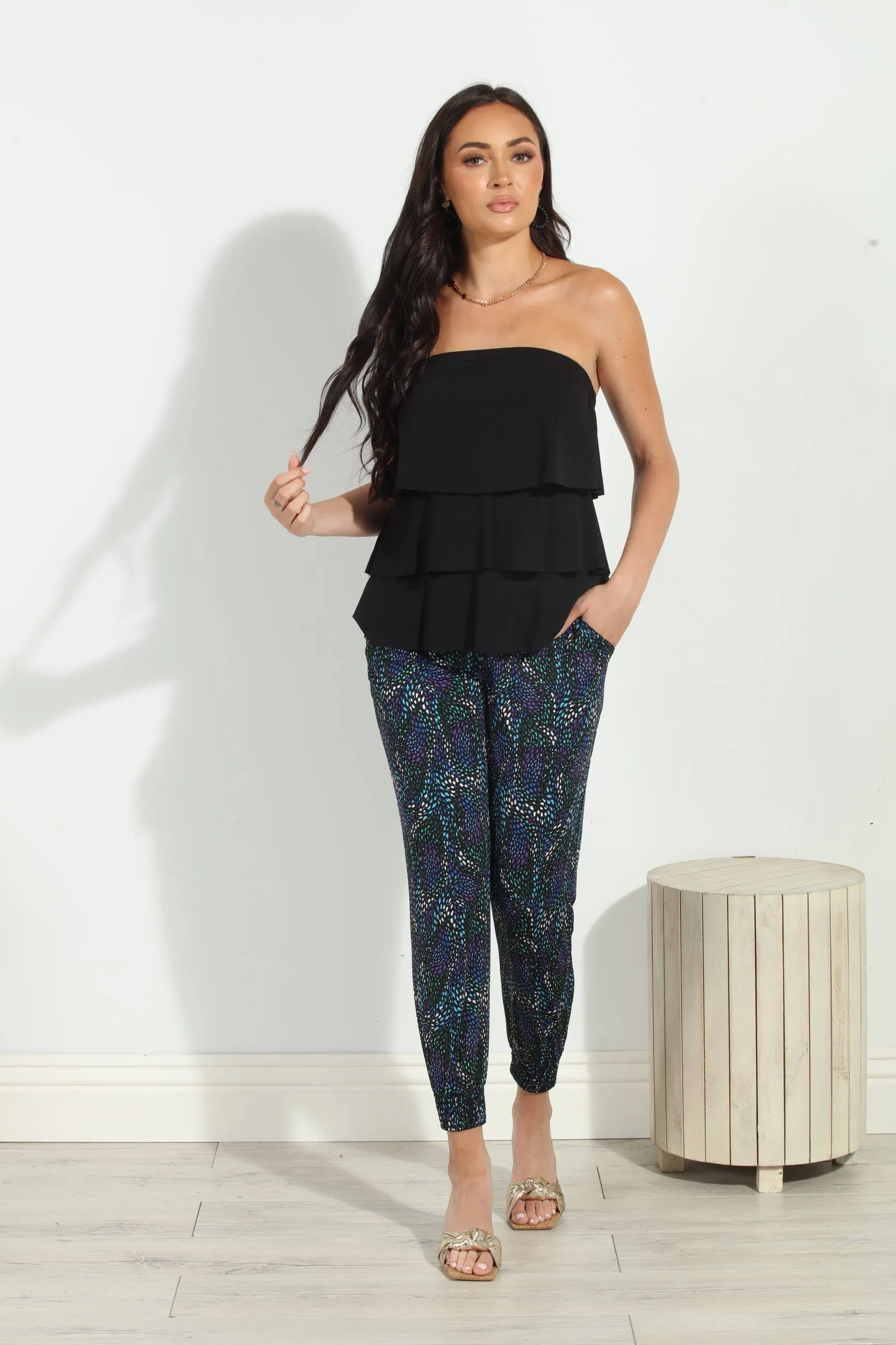 Black Ruffle Tube Top-BEST SELLER sold by Veronica M product image thumbnail 4