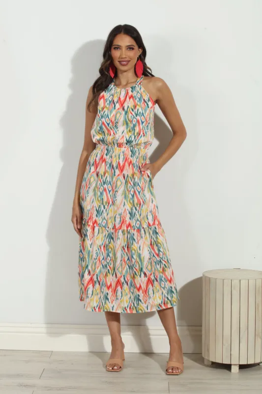 Cynda Poplin Halter Midi Dress-FINAL SALE sold by Veronica M