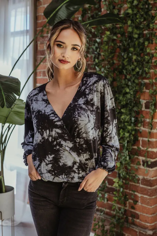 Kade Tie Dye Long Sleeve Stretch Top- FINAL SALE sold by Veronica M