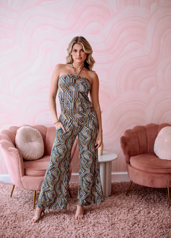 Zama Stretch Tube Halter Jumpsuit-FINAL SALE sold by Veronica M