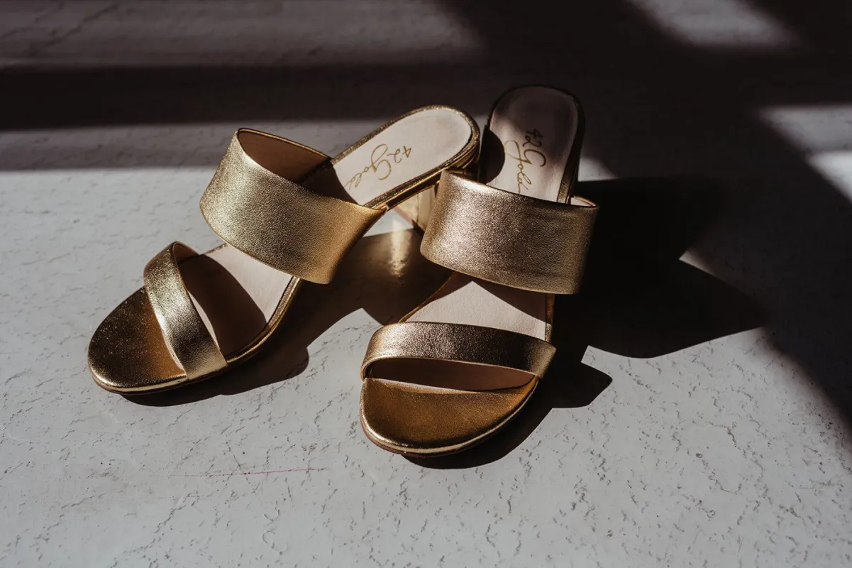 Chinese Laundry Metallic Slip on Heels FINAL SALE made by Veronica M