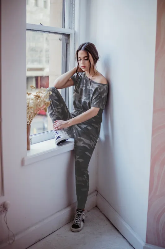 Joey Camo French Terry Jumpsuit - FINAL SALE sold by Veronica M