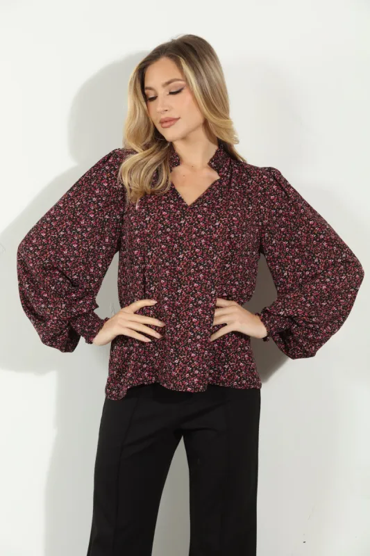 Gigi Smocked Neck Blouse sold by Veronica M