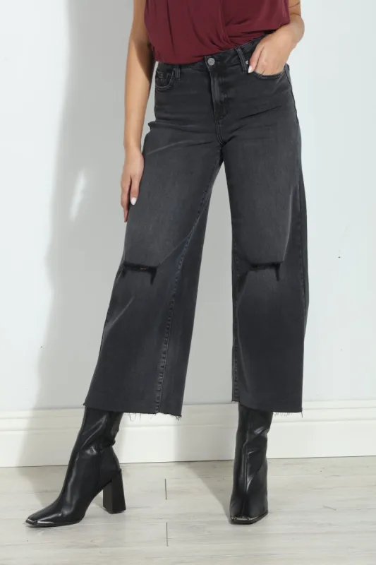 Hidden Jeans Nori Cropped Wide Leg- Charcoal- FINAL SALE sold by Veronica M