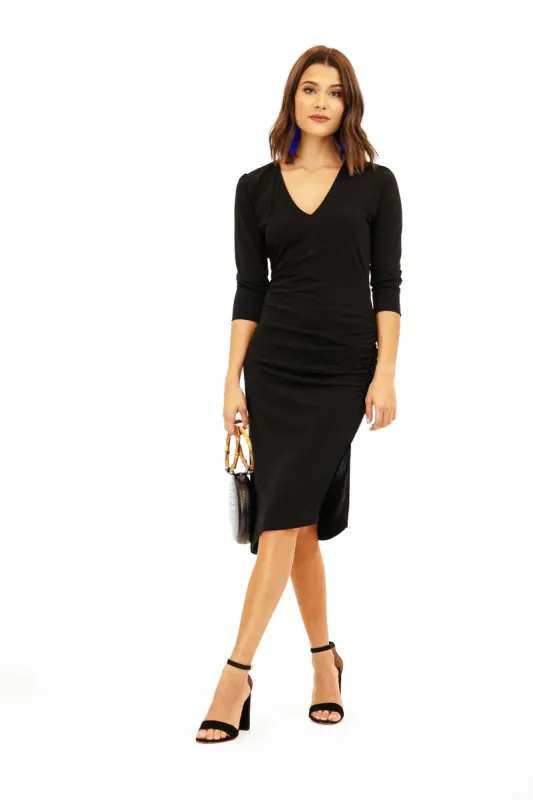 Black Asymmetrical Body-con Dress-FINAL SALE sold by Veronica M