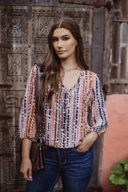 Lucia V-Neck Blouse-FINAL SALE sold by Veronica M