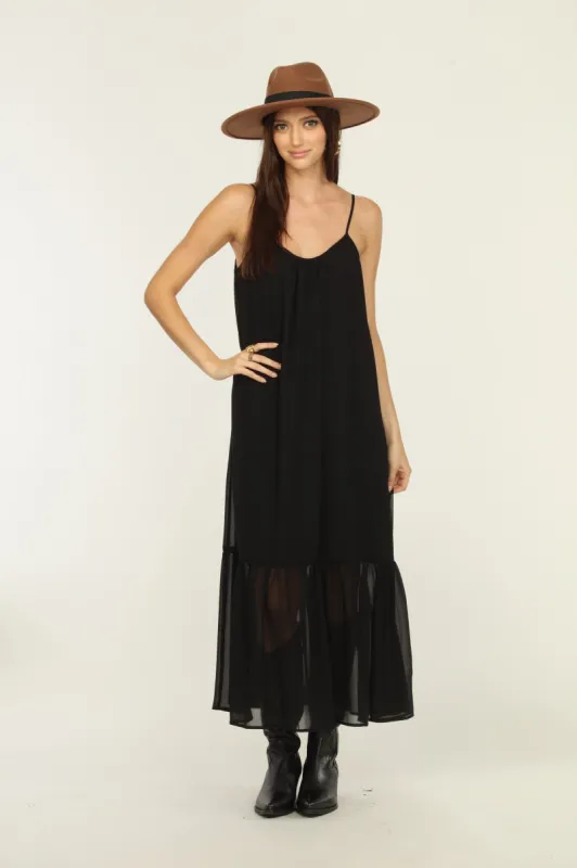 Black Chiffon Tank Maxi Dress- FINAL SALE sold by Veronica M