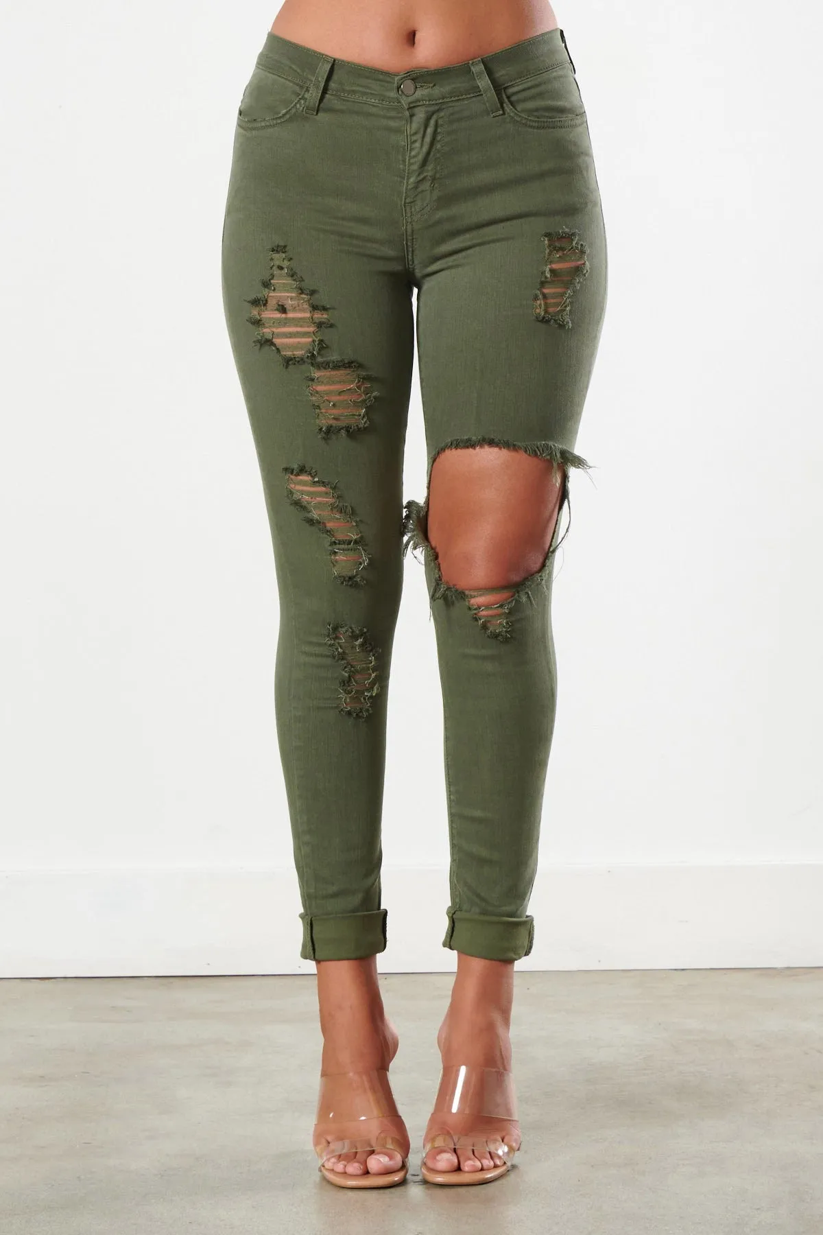 Freebird Destroyed Skinny Jeans sold by Vibrant product image thumbnail 4