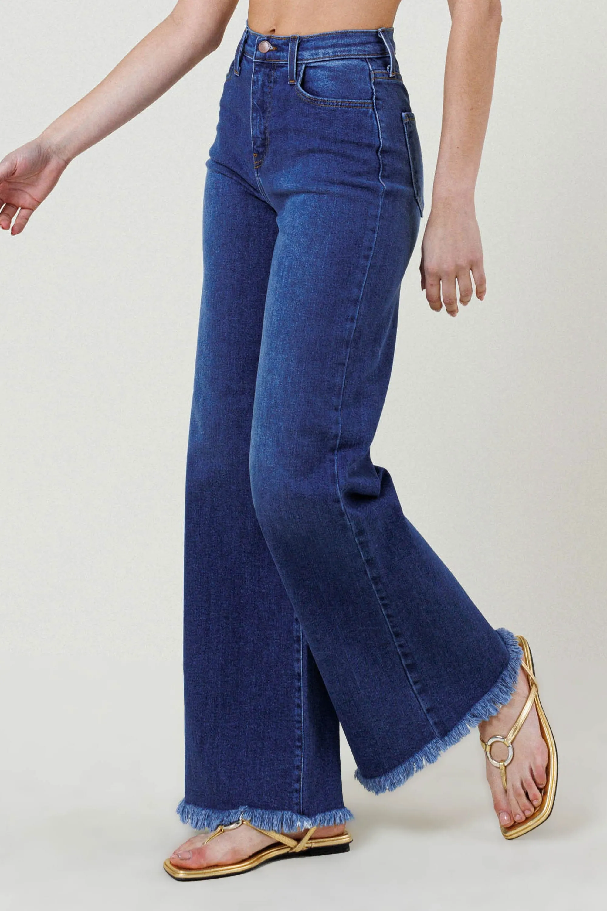 High Waisted Wide Leg Jeans sold by Vibrant product image thumbnail 2