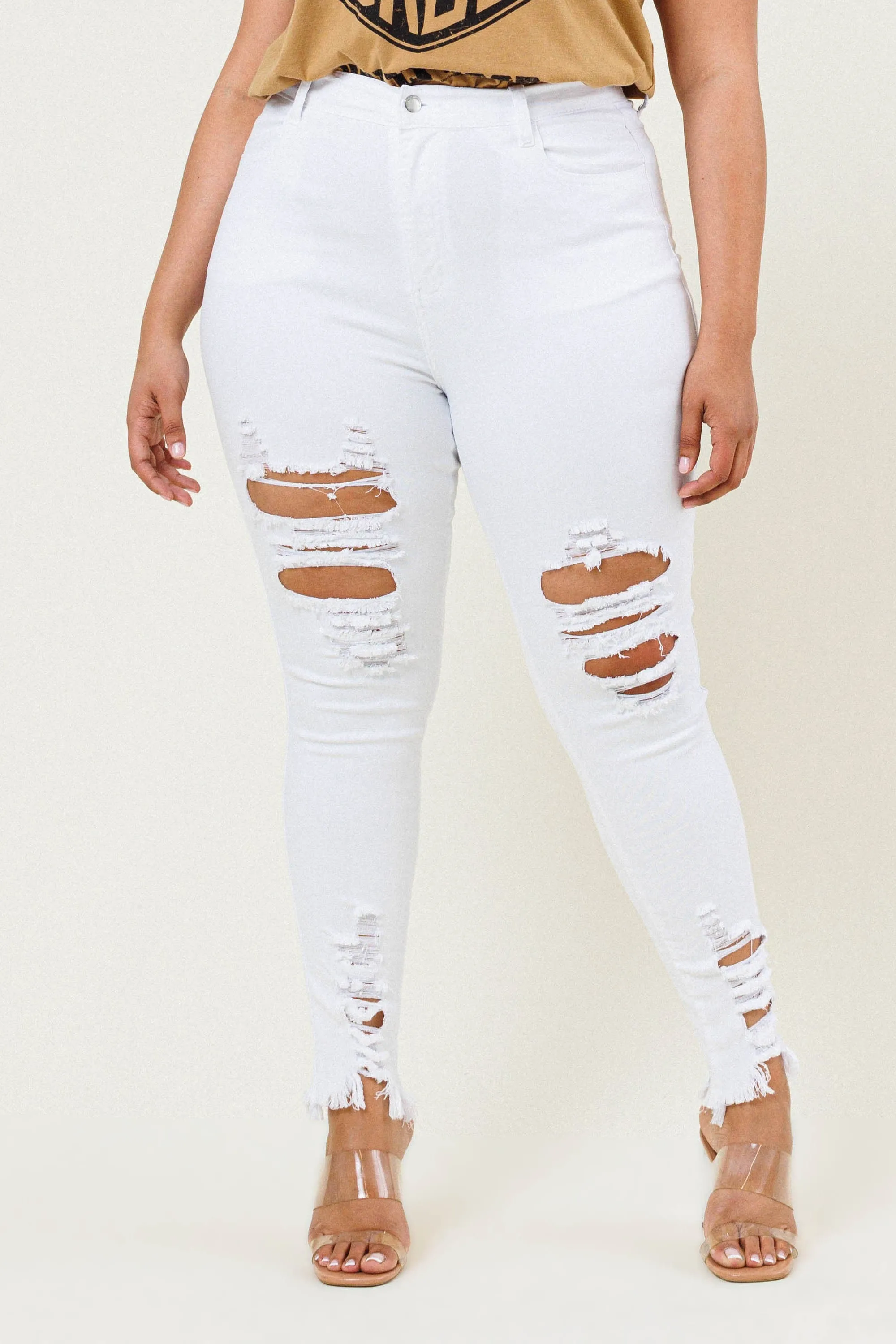 New PLUS Raw Edges Skinny Jeans sold by Vibrant product image thumbnail 4