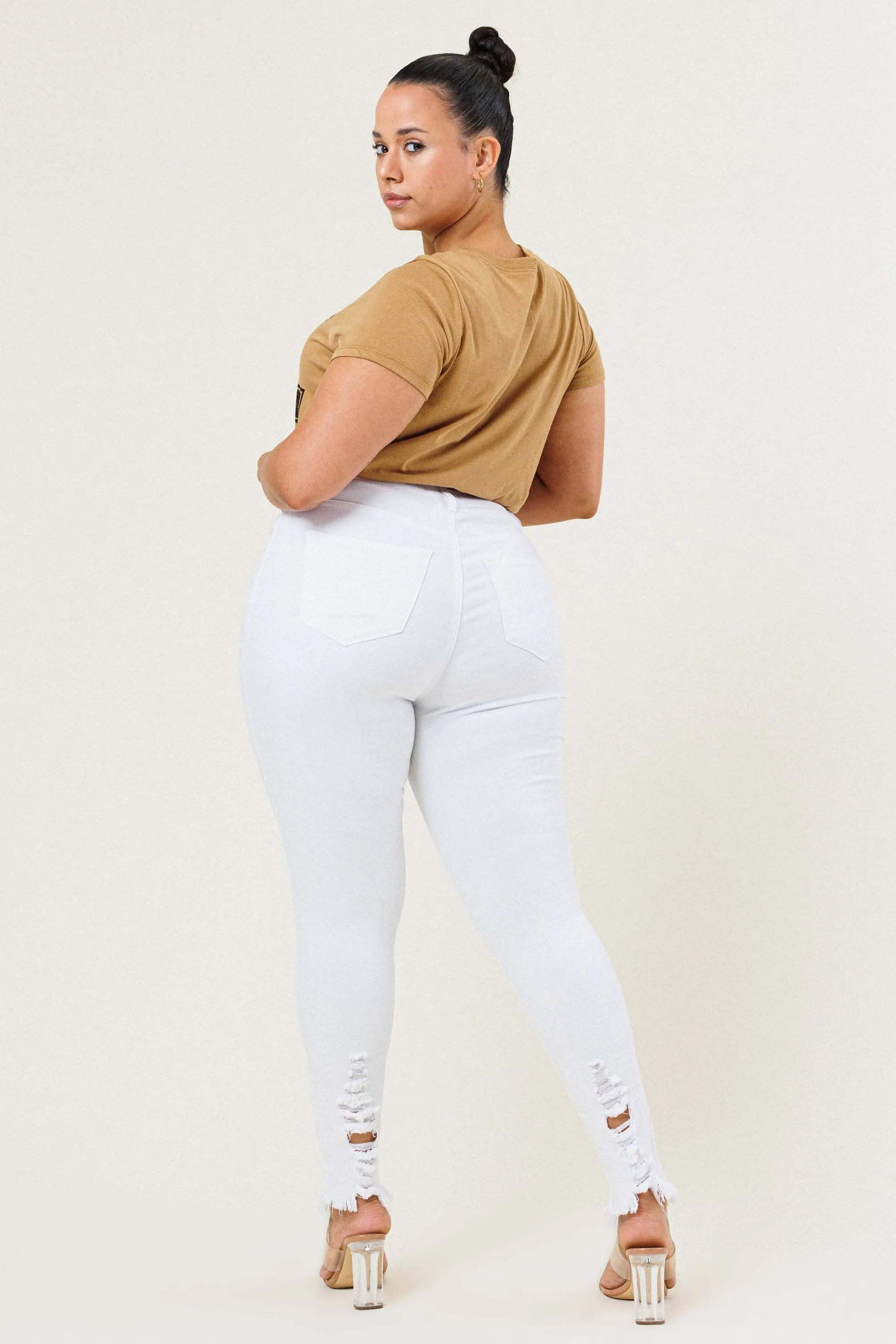 New PLUS Raw Edges Skinny Jeans sold by Vibrant product image thumbnail 3