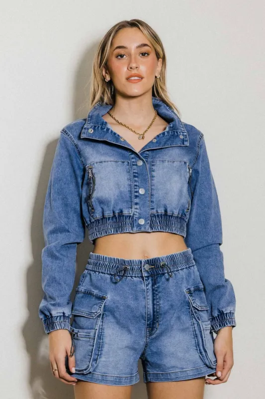 Blouson Denim Jacket sold by Vibrant