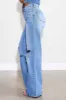 Front Cut Wide Leg Jeans sold by Vibrant