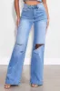 Front Cut Wide Leg Jeans sold by Vibrant
