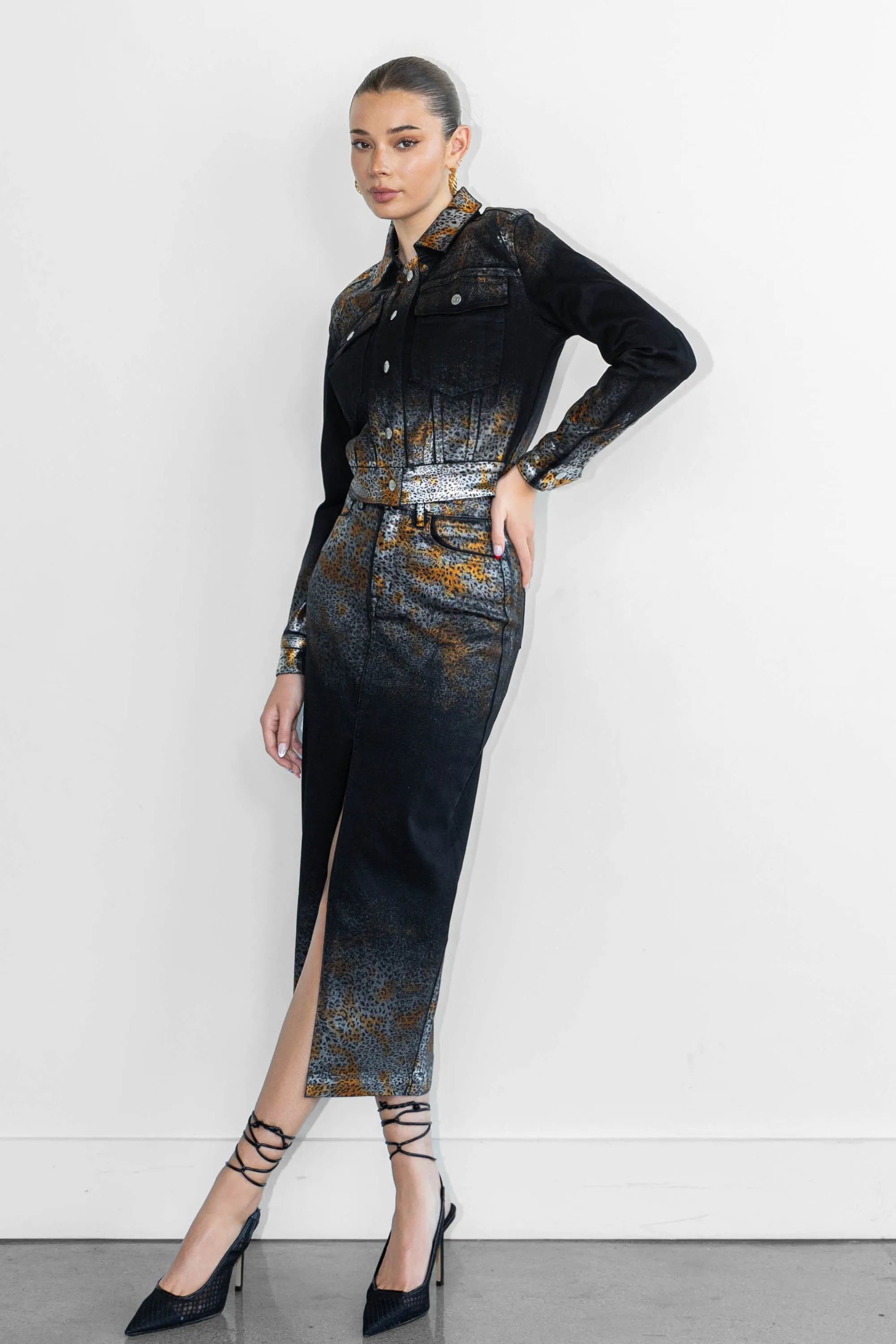 Leopard Print Trucker Jacket sold by Vibrant product image thumbnail 5