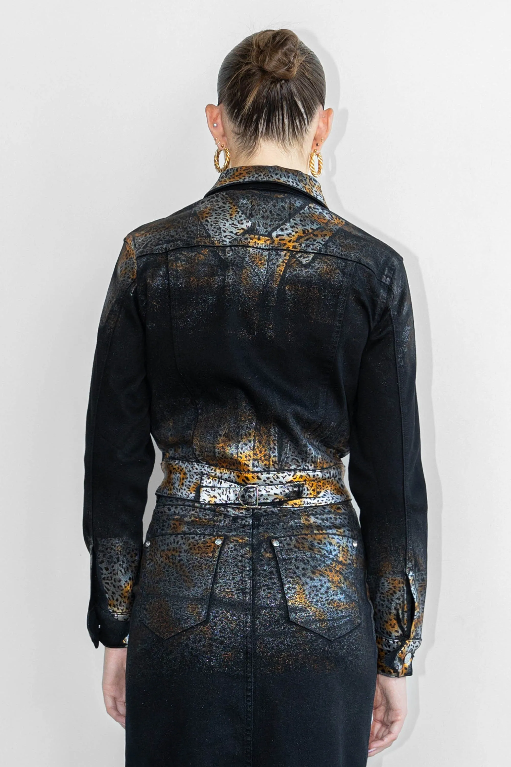 Leopard Print Trucker Jacket sold by Vibrant product image thumbnail 3