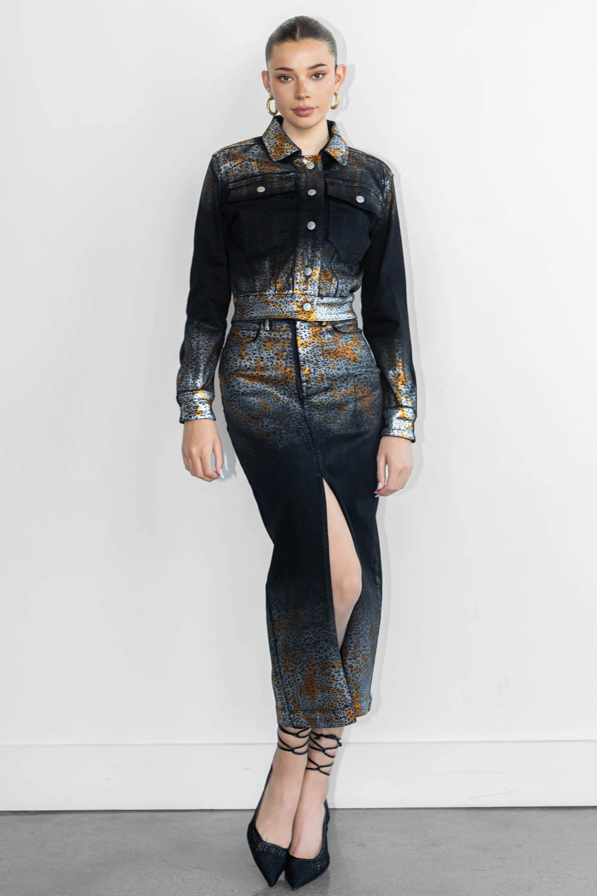 Leopard Print Trucker Jacket sold by Vibrant product image thumbnail 4