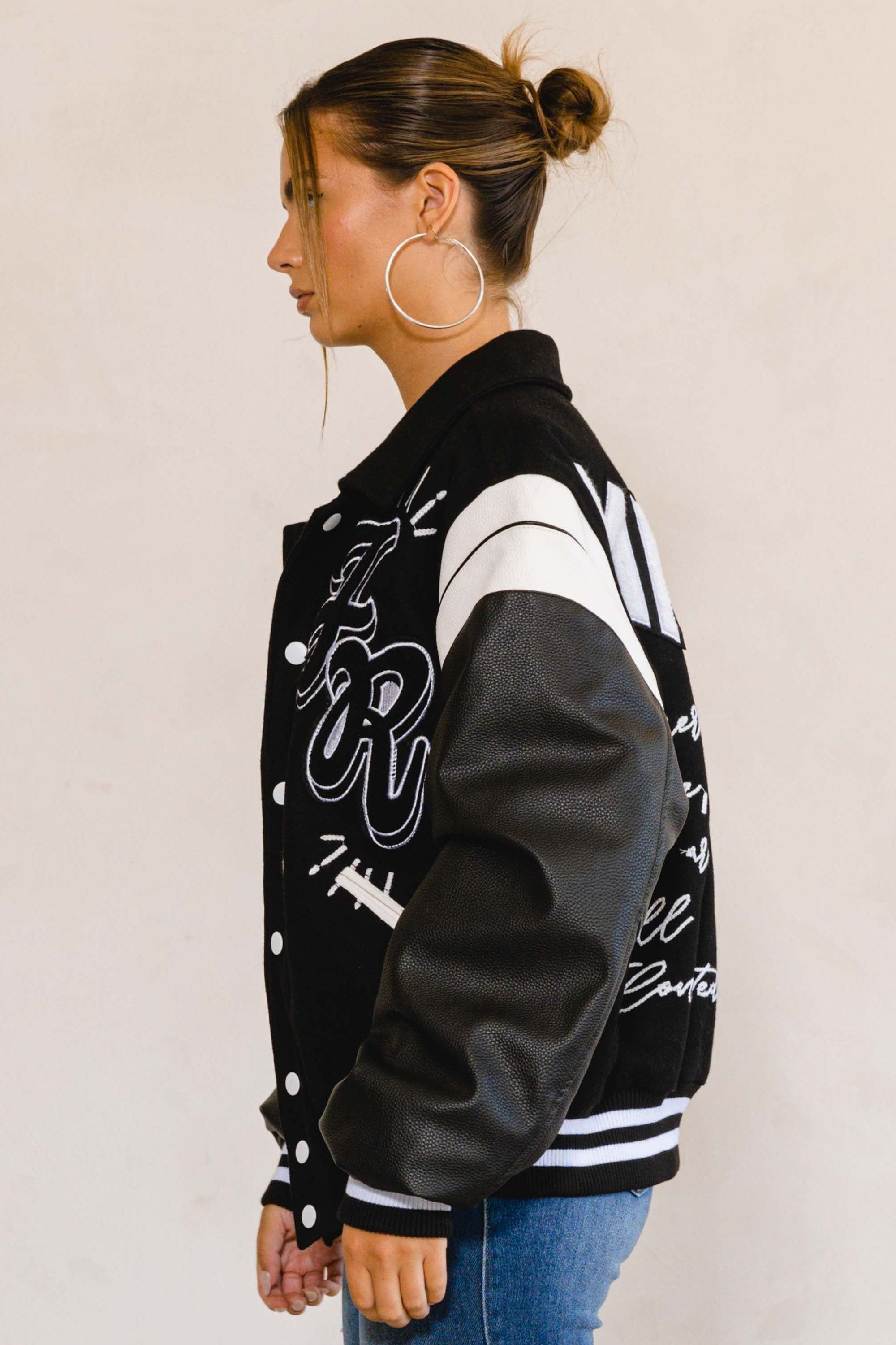 BLACK YIN&YANG VARSITY JACKET sold by Vibrant product image thumbnail 3