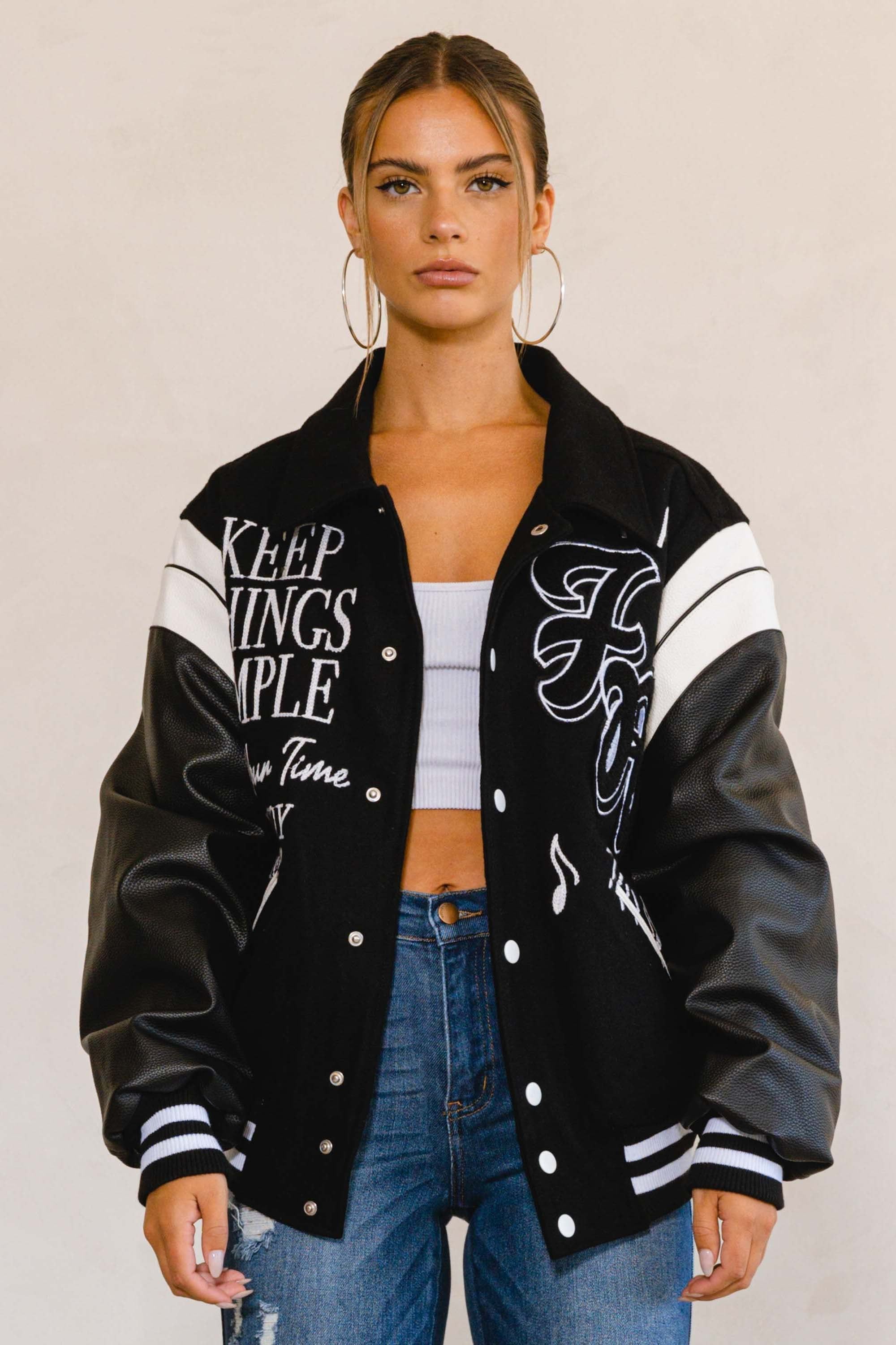 BLACK YIN&YANG VARSITY JACKET sold by Vibrant product image thumbnail 2