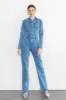 Stud Straight Fit Denim Jumpsuit sold by Vibrant